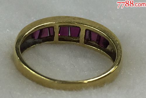 老欧洲回流红包宝石黄金镶嵌戒指