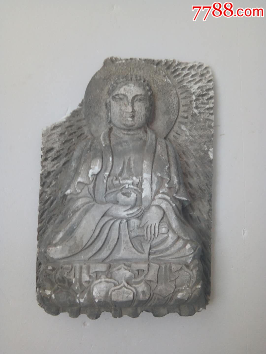 民国时期遗留老石膏佛像板