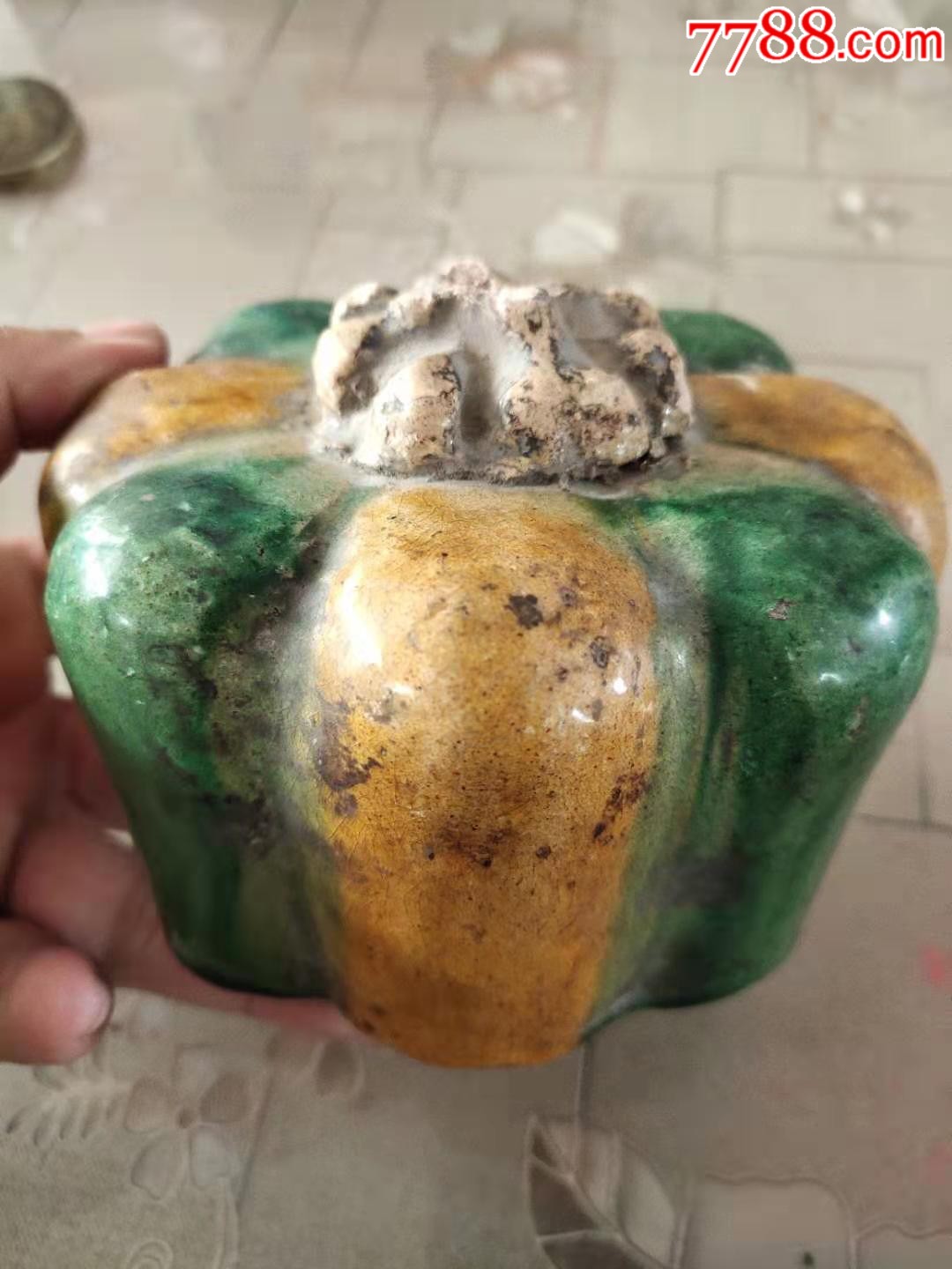 瓜棱尊瓜棱盖盒8品￥68099罕见宋三彩人俑陶俑老陶瓷器_天然原石缘