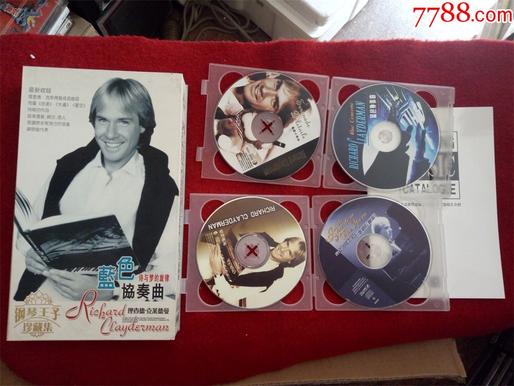 新拆封原装正版cd理查德克莱德曼蓝色协奏曲4碟片