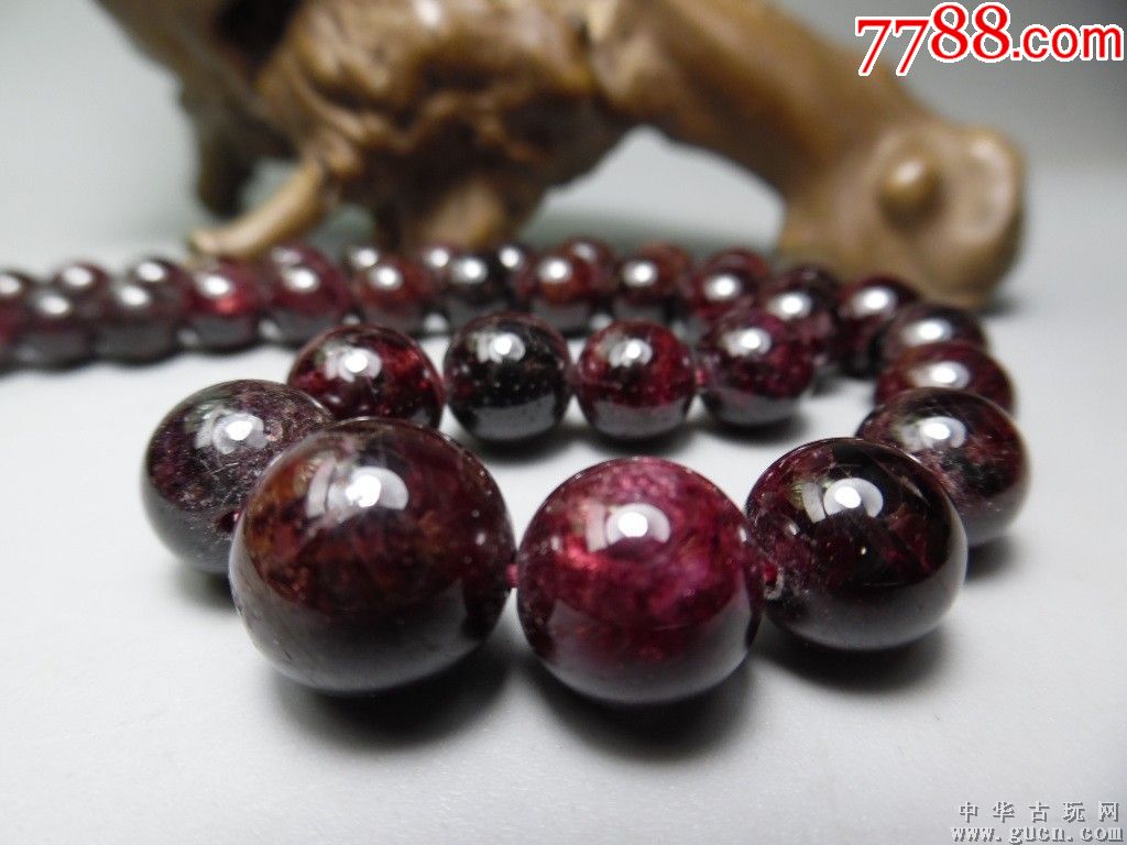 民国早期西洋回流红宝石珠子项链一件