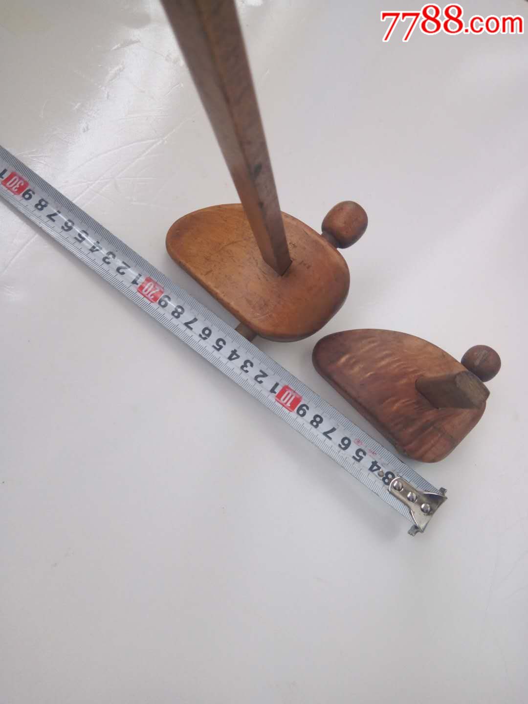 民国时期遗留老木工工具线勒子两把