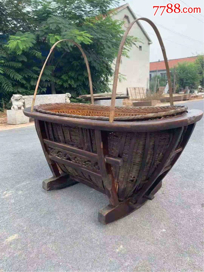 民国时期紫竹摇篮,品相一流,保存完整,全品包老.