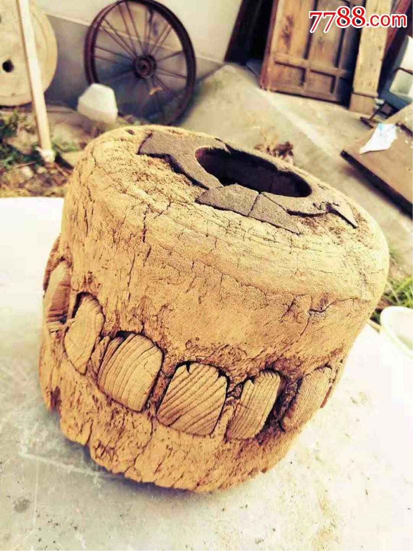 百年风化老车轴四个,超级风化,沧桑古朴