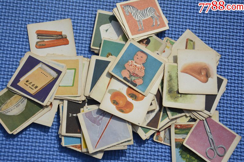 80年代学英语小画片卡片170张