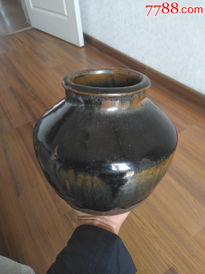 元代山西黑釉,外黑内黄.品相完整?