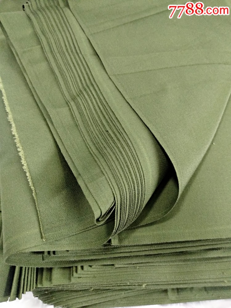 正品库存780年代老式军绿色迪卡厚布料
