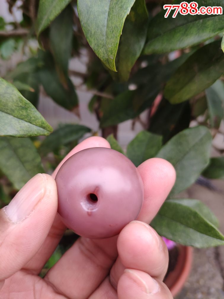 清代贡珠顶珠战国红大玛瑙珠子直径接近45mm