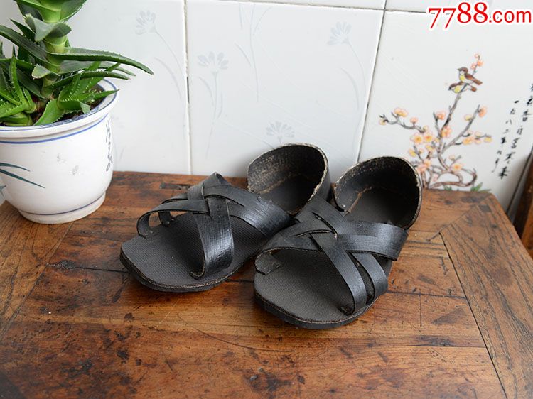 老式凉鞋纯手工胶皮凉鞋沂蒙老凉鞋民俗老物件