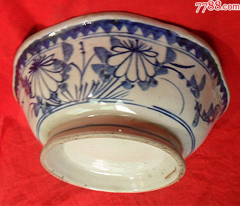 全品民国兰花碗