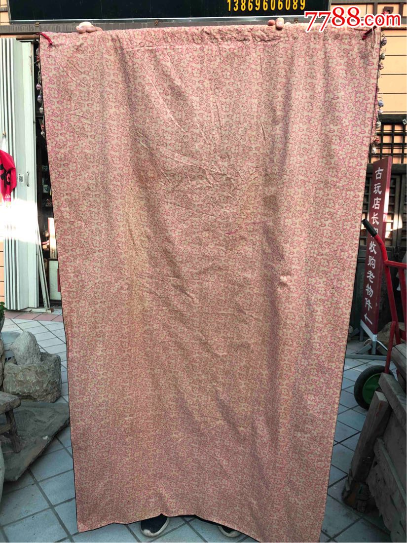 手工绣民国老门帘老绣品古董收藏民俗老物件包老包邮品相好卖个稀罕!