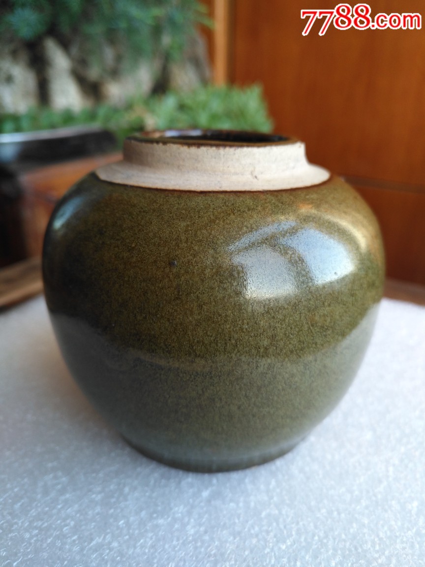 清民国茶叶末釉罐