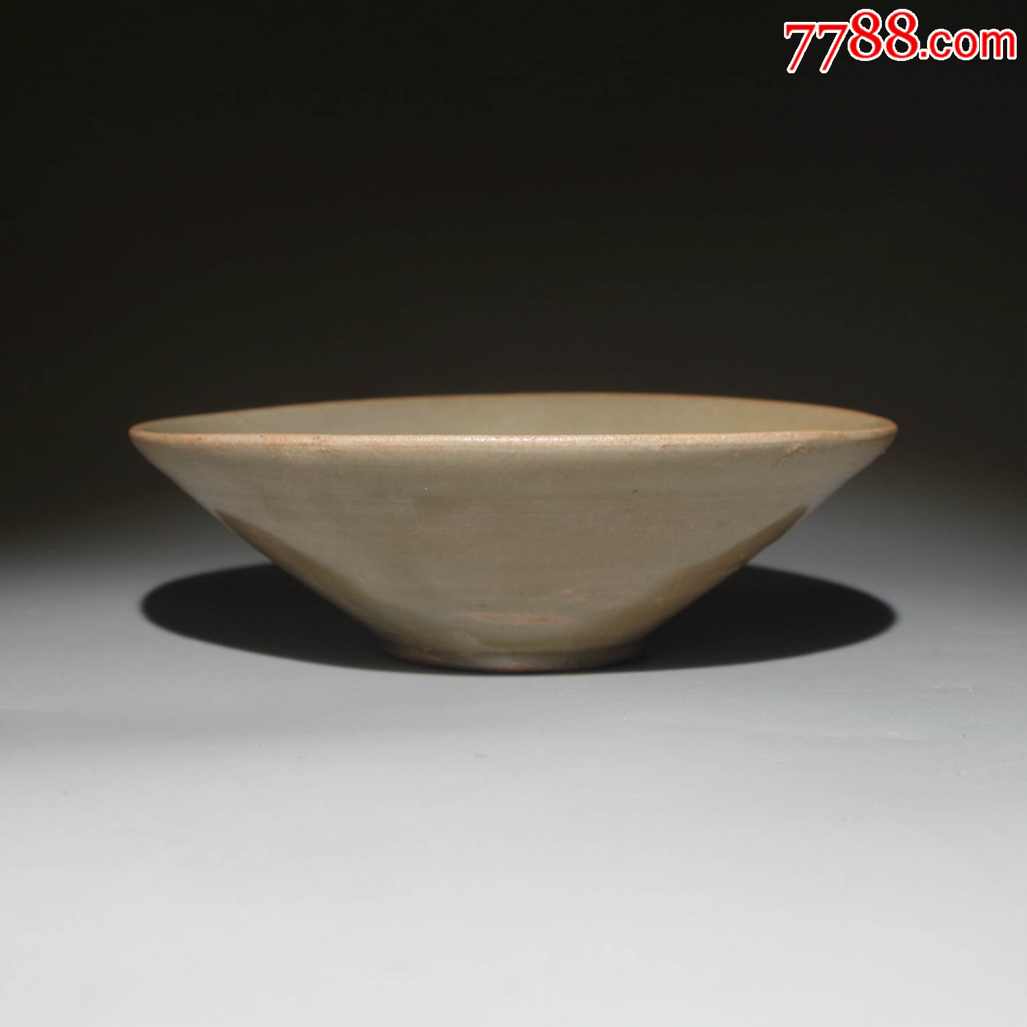 唐代越窑玉璧底碗包老保真古玩古董瓷器