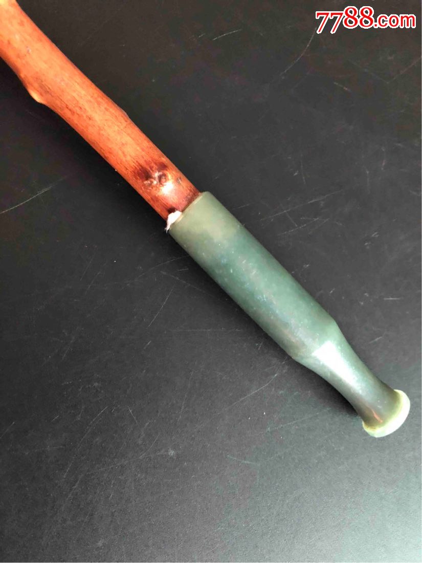 一根老的清代烟袋杆包浆好老皮壳古玩杂项包老包邮尺寸品相如图!