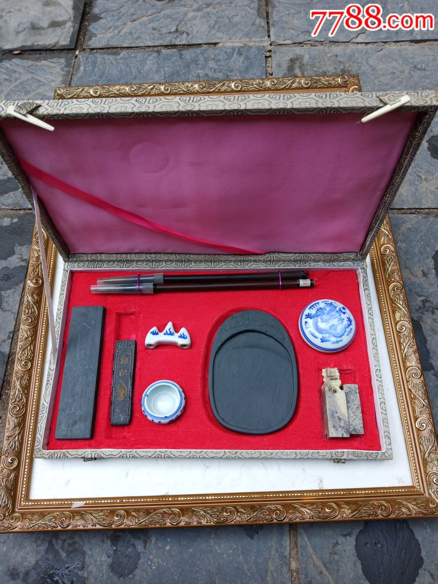 老80年代文房四宝一套(乾隆寄托款)