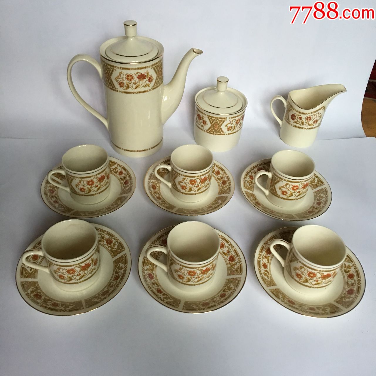 彭城欧式花纹内销茶具一套