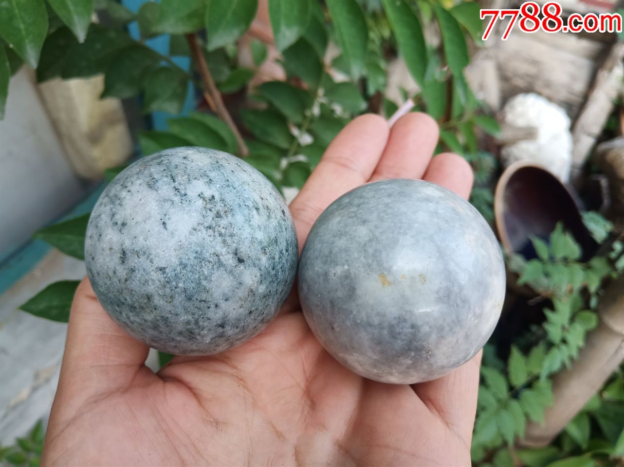 玉石礼品保健球中老年人健身礼品手球多省包邮一对价4-5厘米-价格:16