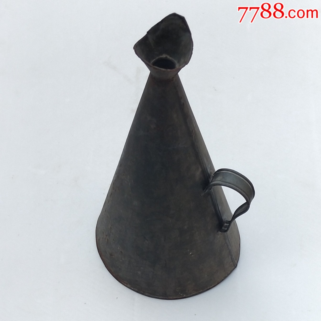 文革铁喇叭红*兵喊话扩音话筒老金属器具收藏品-铁皮盒/铁筒-7788收藏