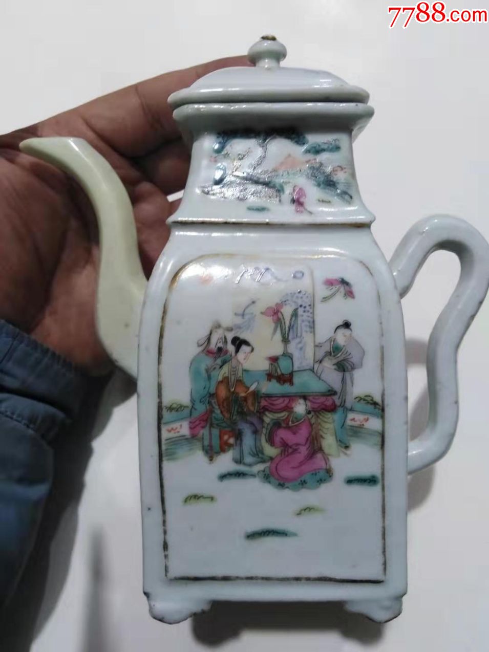 粉彩刀马人粉彩人物瓷器老瓷器收藏景镇汪永顺造