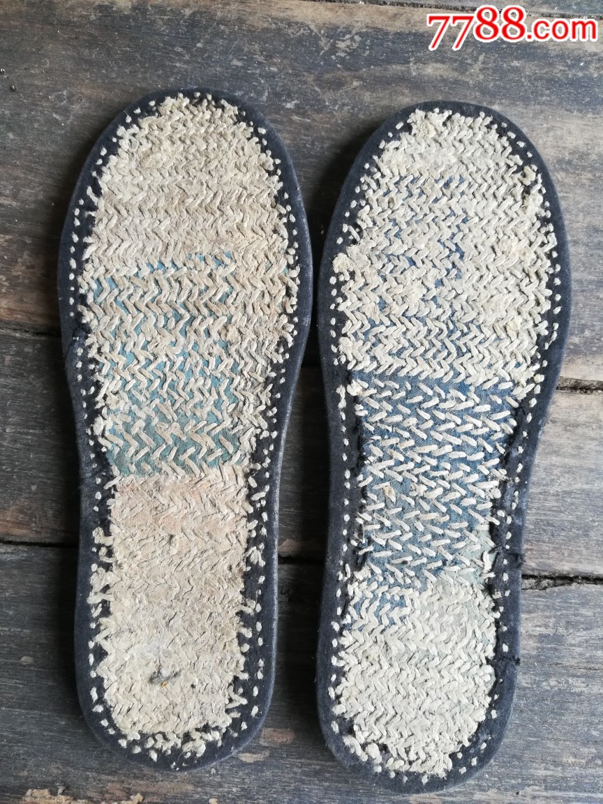 民国时期千层板鞋底一双