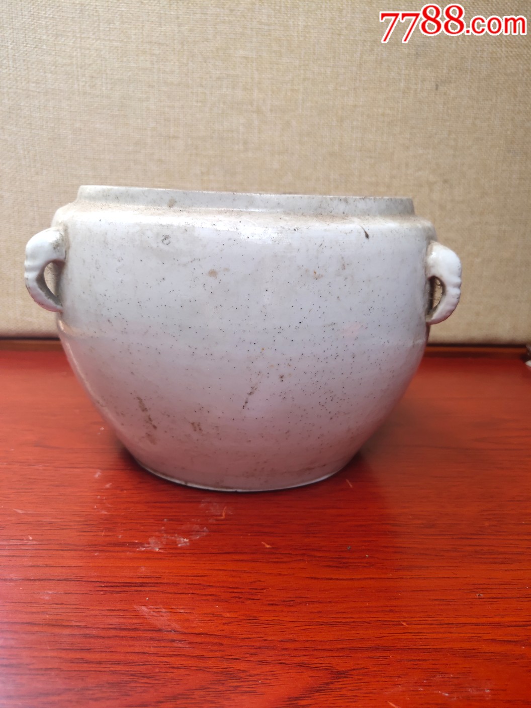 民国白釉粥罐,单色白瓷_第1张_7788白瓷收藏