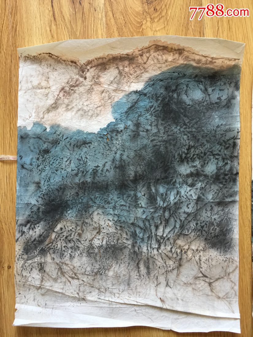 2张一起售四川著名油画国画大师-黎建伟80年代绘作品(未落款)