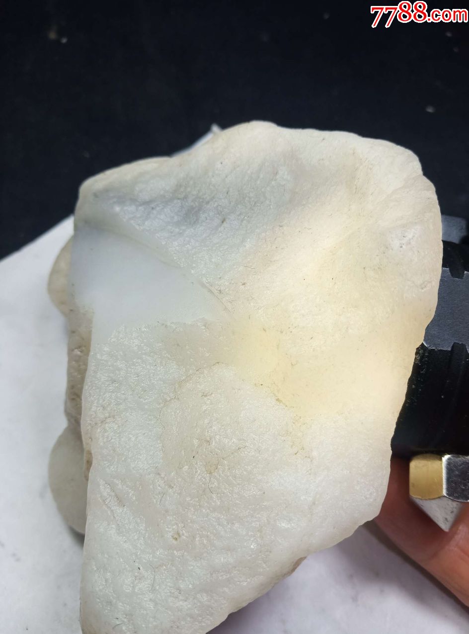 3329和田玉且末远矿羊脂白玉青花山料原石719.3克