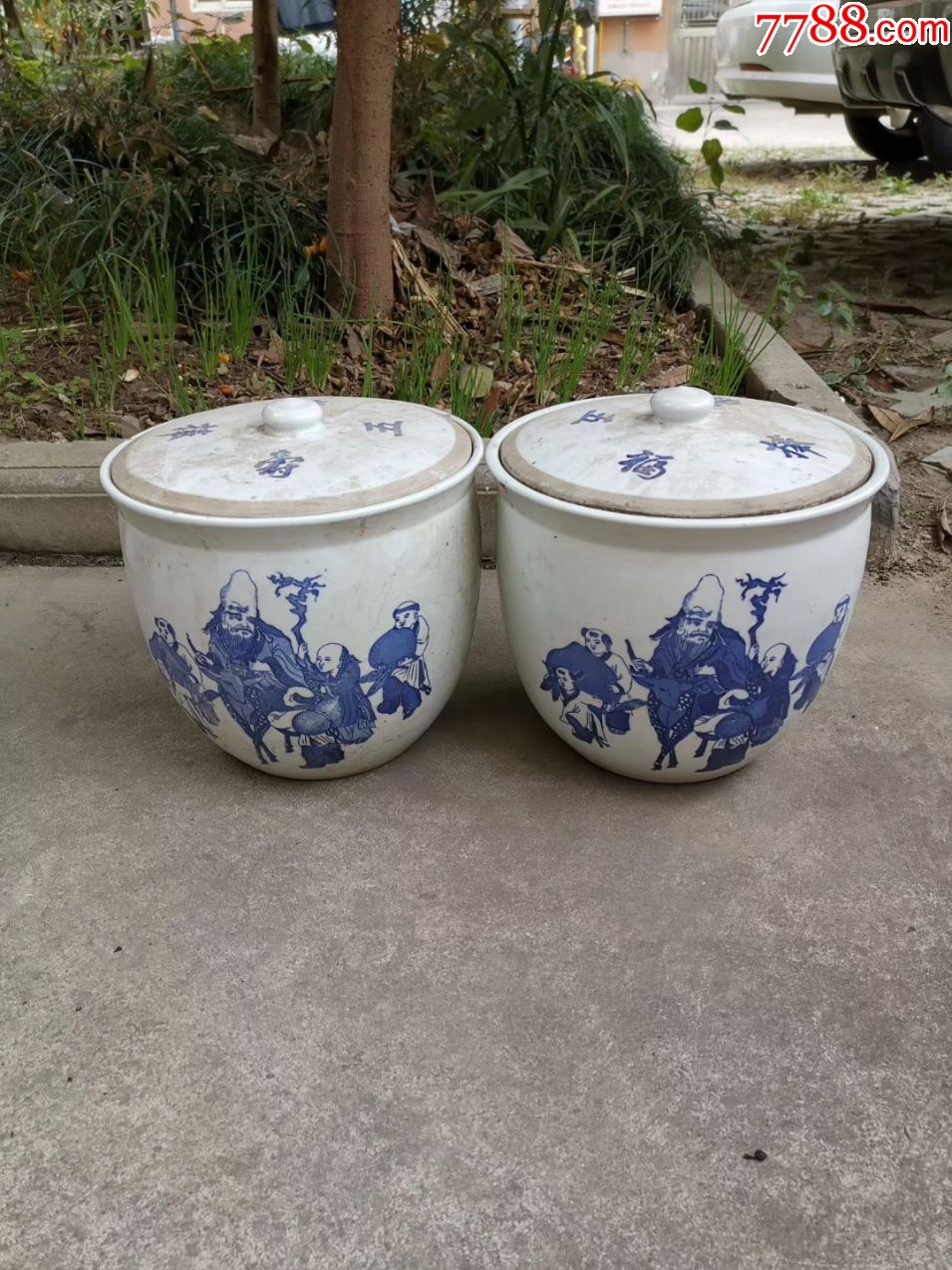文革五福捧寿米缸一对_价格1050元_第1张_7788商城__七七八八商品交易
