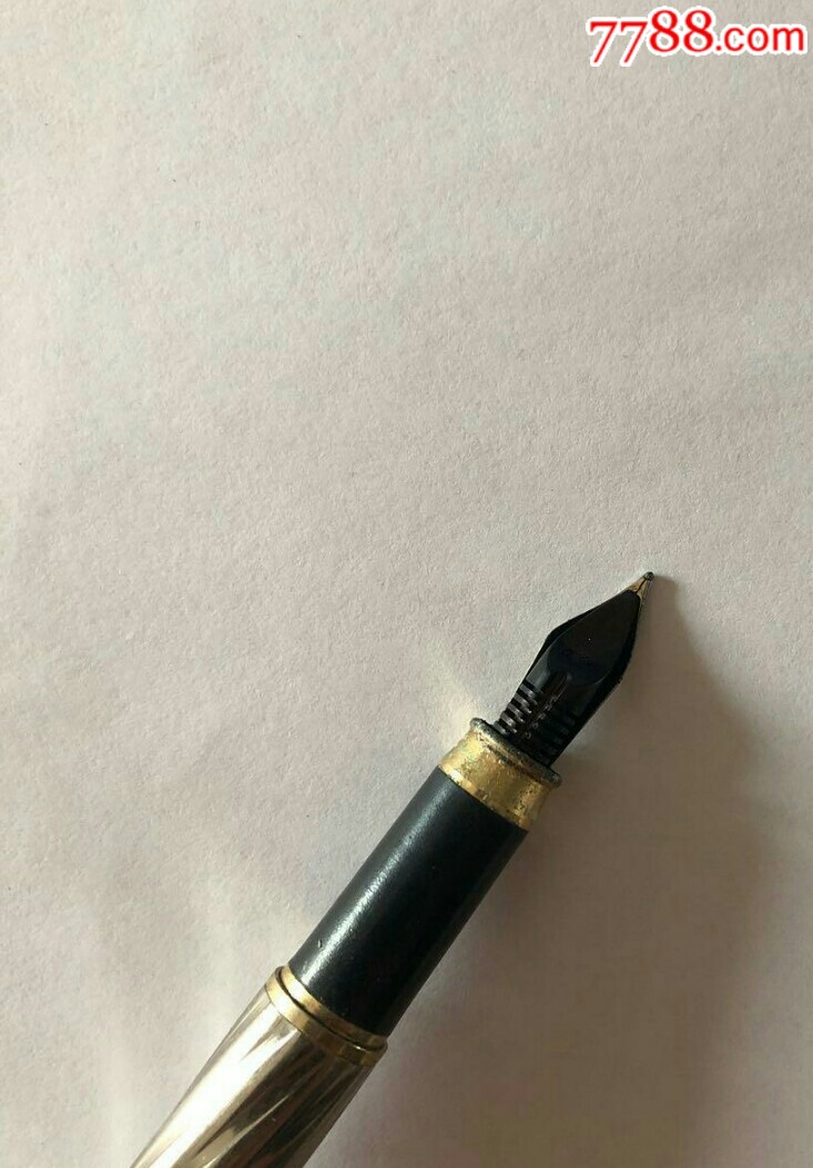 钢笔关勒铭金色螺旋纹老式笔头