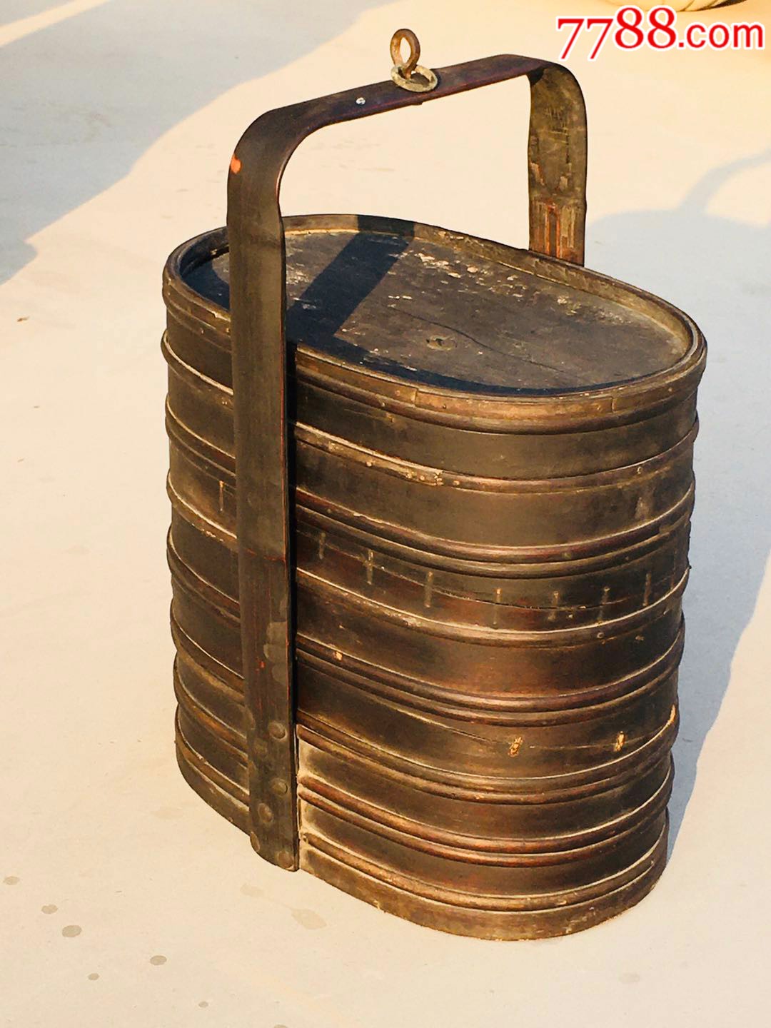 清代楠木食盒全品包老