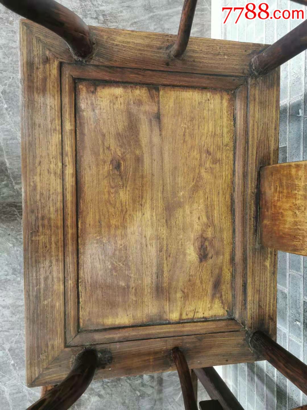 清代官帽椅一对,金丝楠木-木椅/凳-7788旧家具收藏