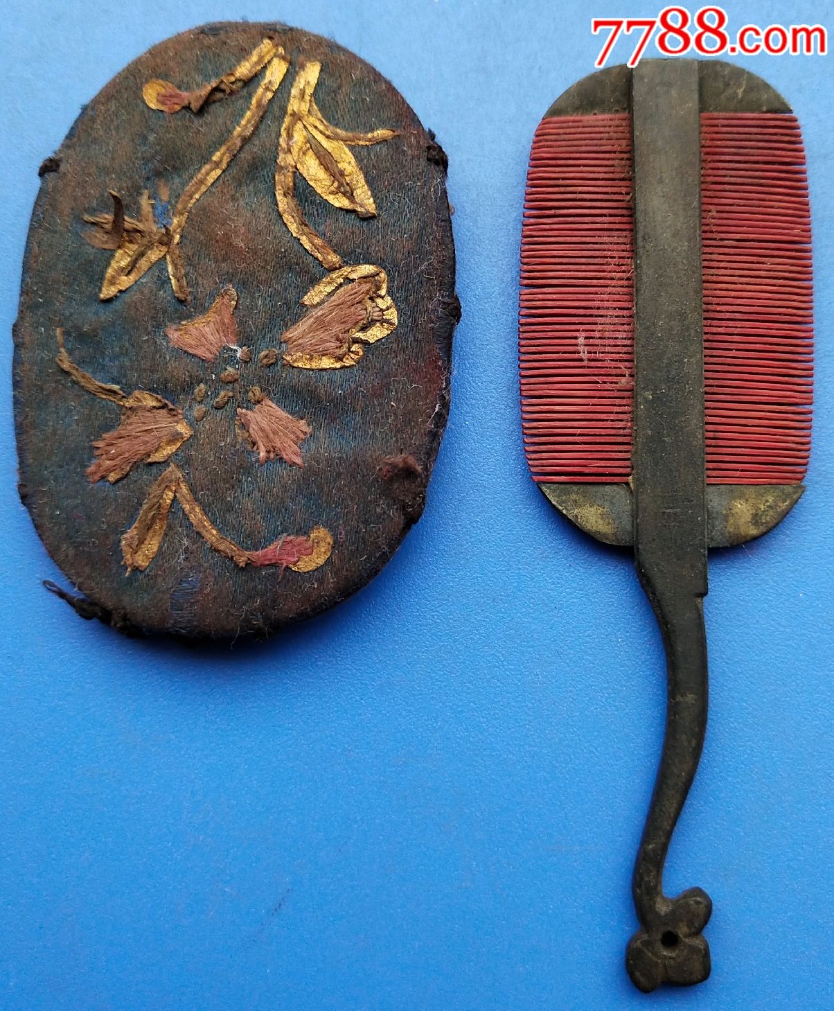 清代"铜胡梳"原装一套!