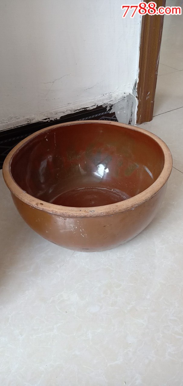 缸盆民国老缸盆酱釉缸盆民国和面盆