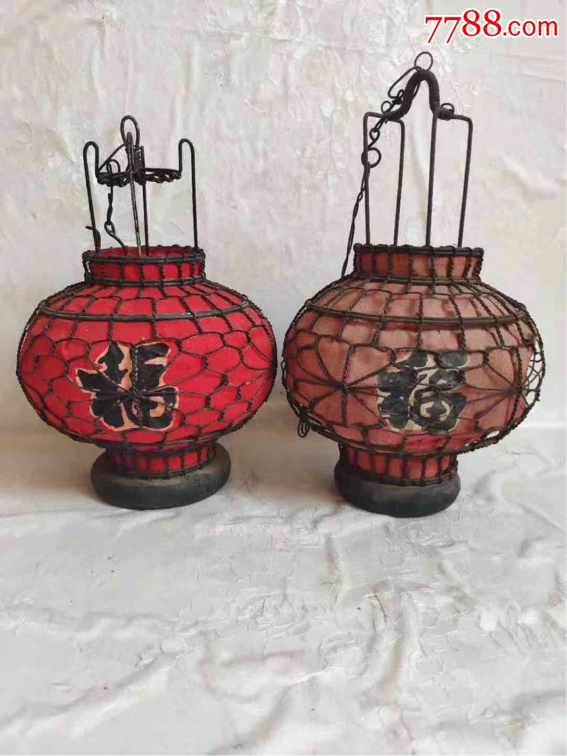 民国时期红灯笼一对
