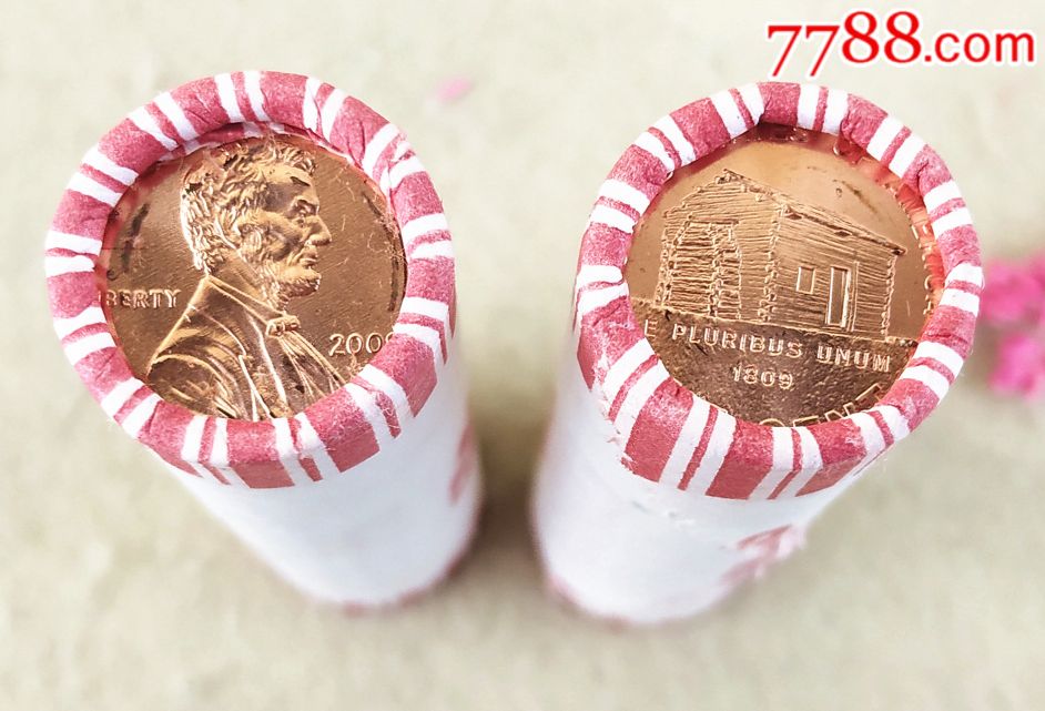 美国1美分硬币一卷50枚-价格:58元-se69344507-美国钱币-零售-7788收藏__收藏热线
