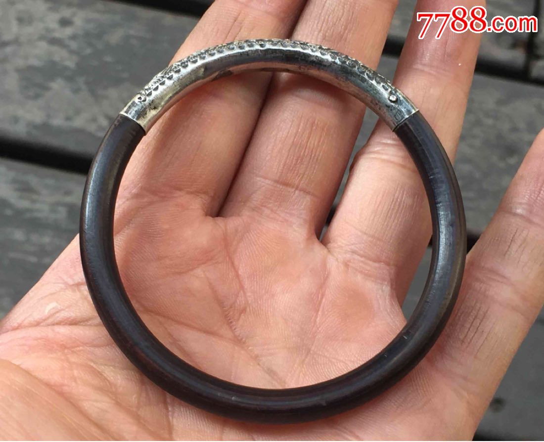 精美老银风藤镯