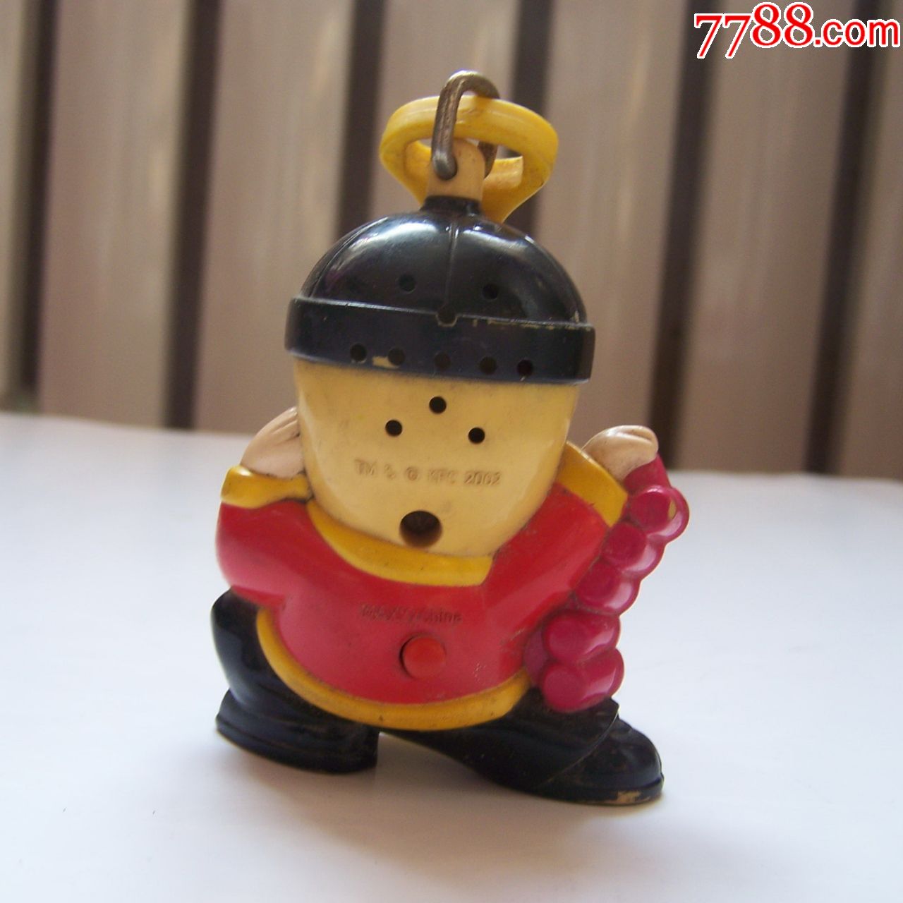 老玩具肯德基kfc限量玩具老爷爷放鞭炮2002年少见挂件