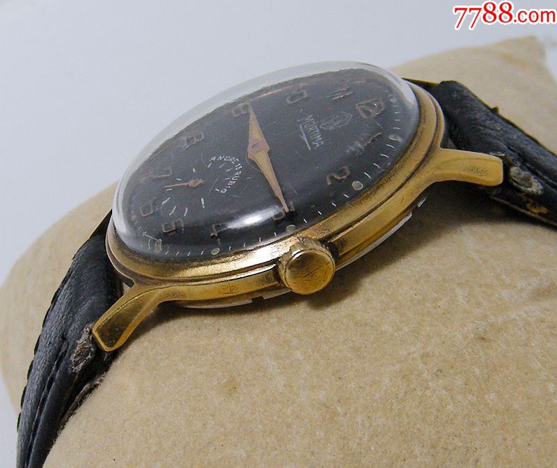 法国名表mortima高卢雄鸡-包金小三针机械表黑盘金针金字_手表/腕表