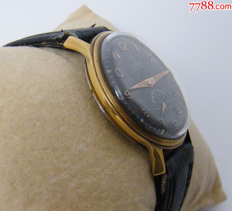 法国名表mortima高卢雄鸡-包金小三针机械表黑盘金针金字_手表/腕表