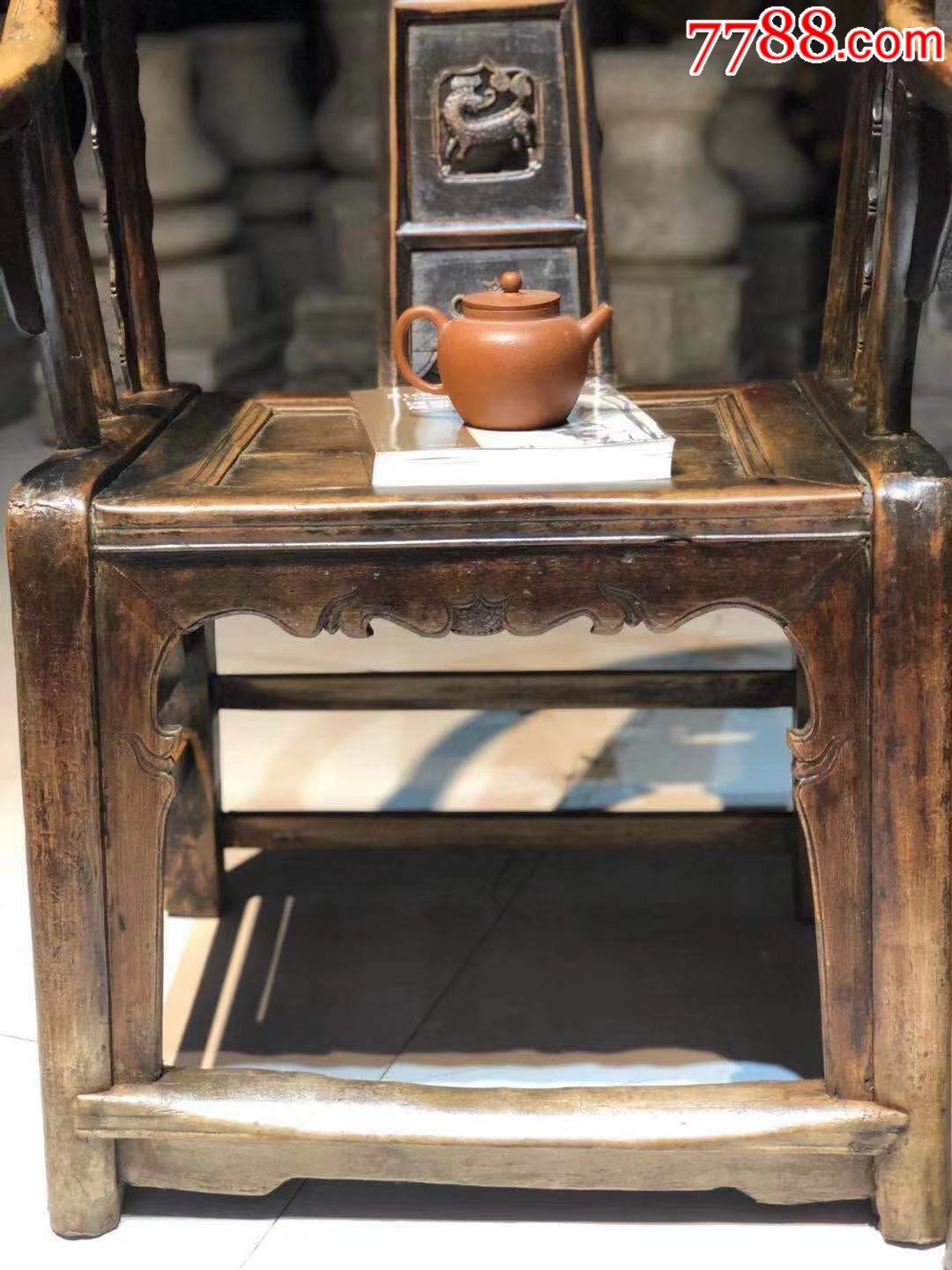 清中期楠木老圈椅_木椅/凳_第7张_7788旧家具收藏