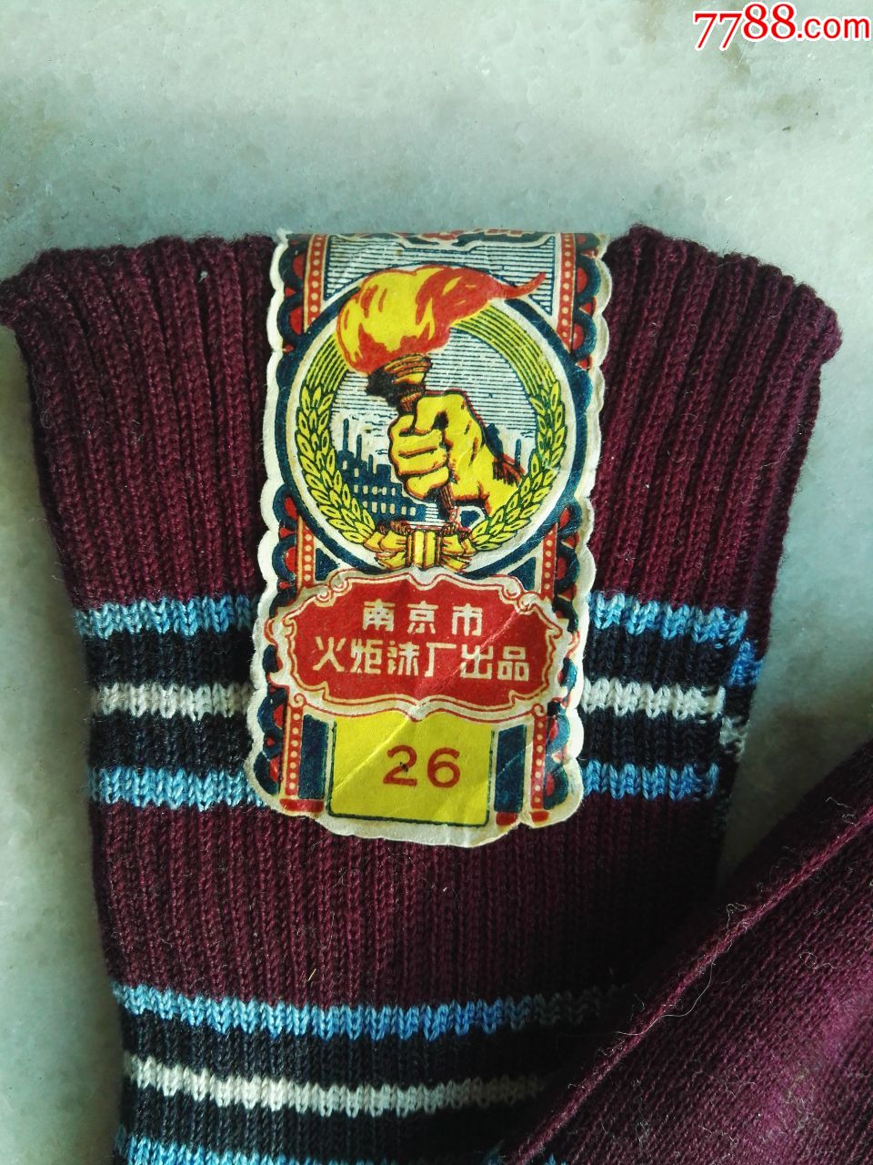 火炬牌袜子1双(50,60年代)