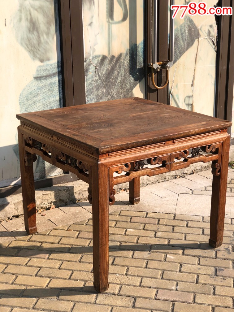 清代榉木方桌八仙桌老桌子老家具古董家具