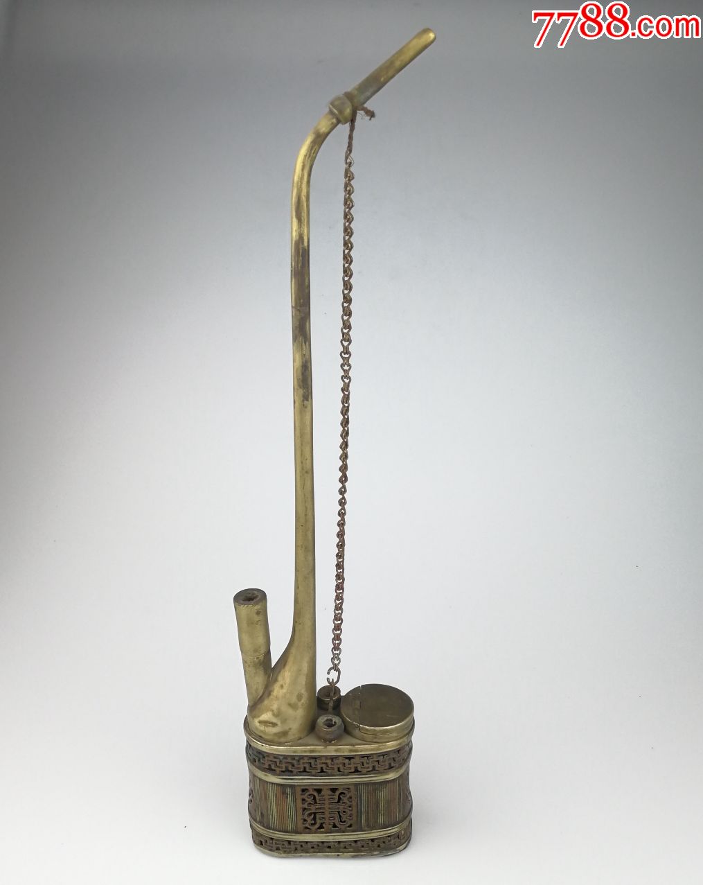 黄铜水烟袋老水烟壶烟袋古玩古董铜器收藏杂项怀旧民俗老物件烟具
