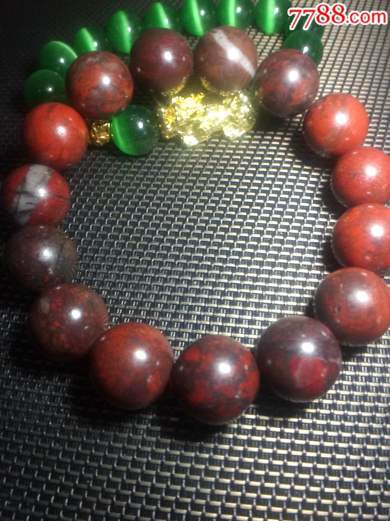 天然鸡血石14mm 大颗手串~补血气神器,巴林石_第4张_7788巴林石