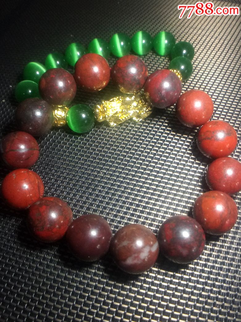 天然鸡血石14mm 大颗手串~补血气神器,巴林石_第5张_7788巴林石