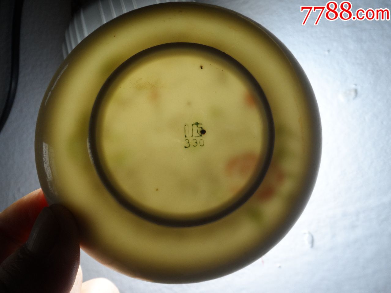 满洲国日本鬼子高白泥胎松鹤延绵富贵长寿底款岐330托盘