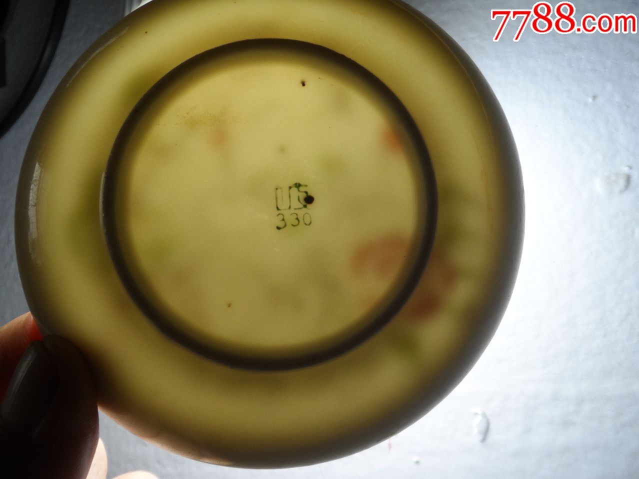 满洲国日本鬼子高白泥胎松鹤延绵富贵长寿底款岐330托盘