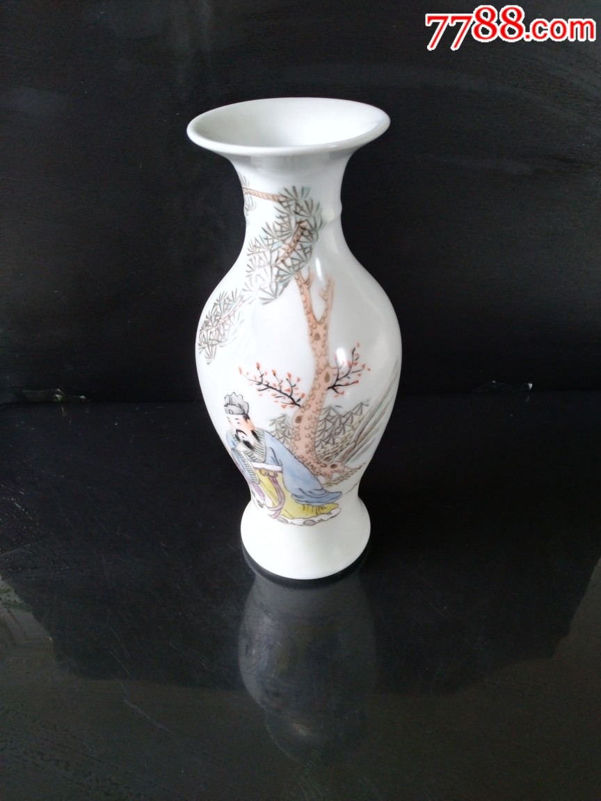 民国时期粉彩人物故事王羲之爱鹅观音瓶