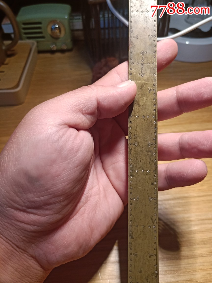 暗八仙晚清民初老铜尺