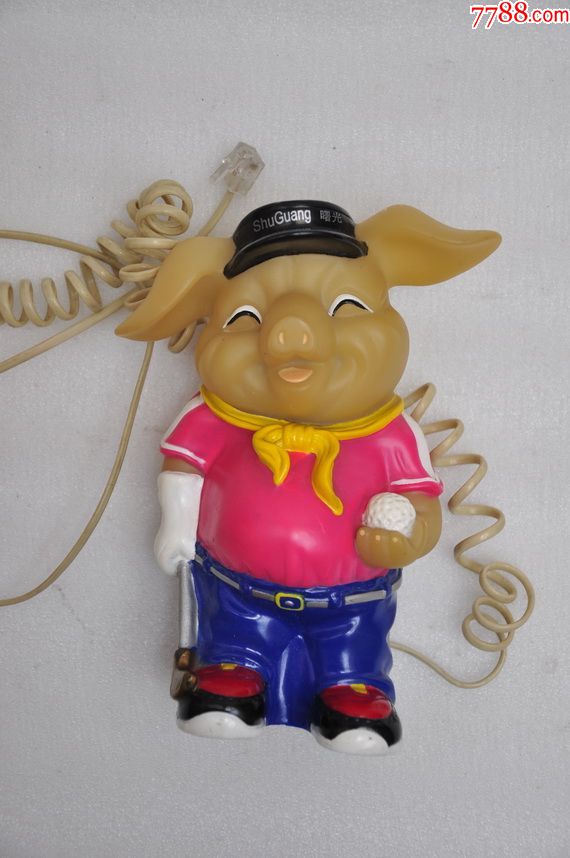 曙光牌猪八戒造型座机按键老电话